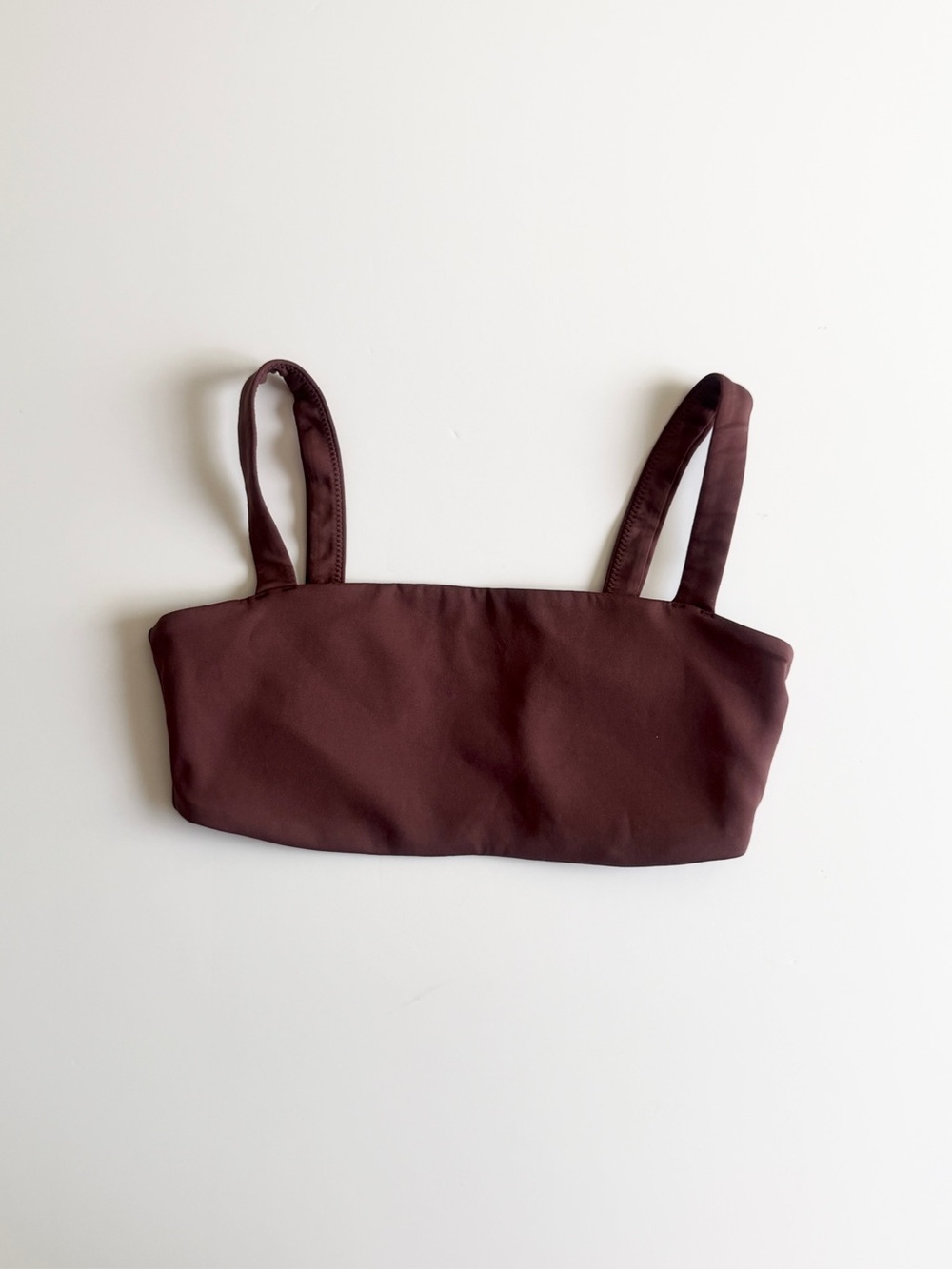 Vuori MEDIUM Evolve square neck padded sports bra in brown